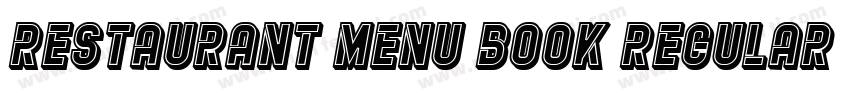Restaurant Menu Book Regular字体转换
